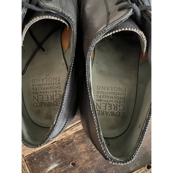 Edward Green Oxford Casual Dress Shoe Dark Gray Size 8.5 E JP - Picture 5 of 10